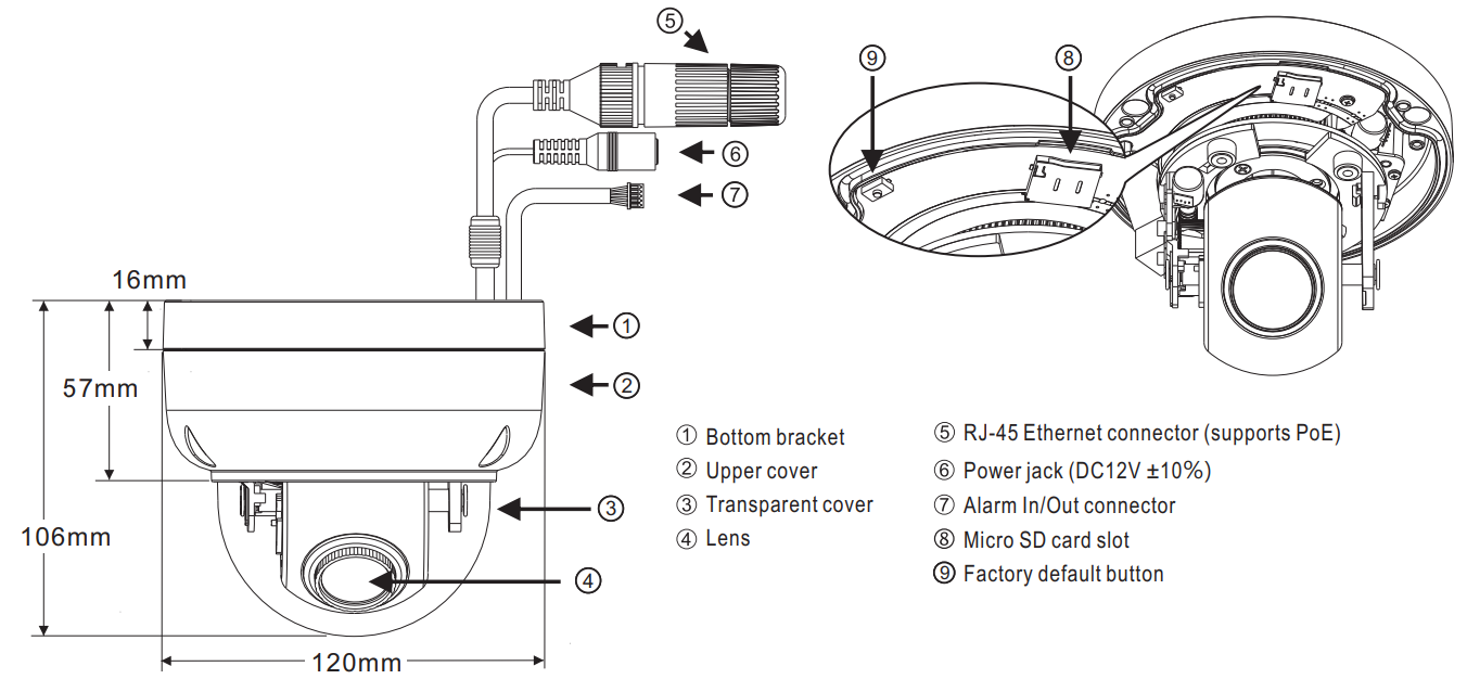 LILIN IP PTZ Camera 1080P